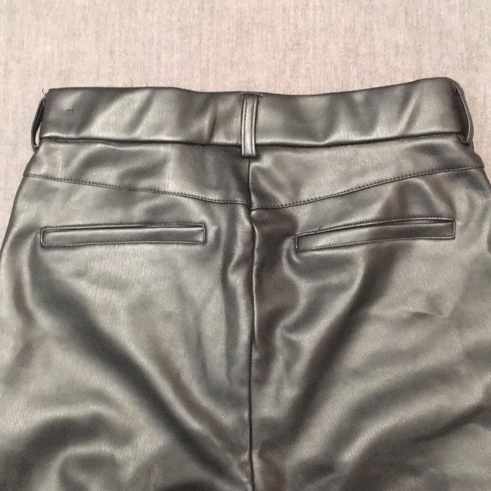 Zara Faux Leather Black Pants - Picture 3 of 8